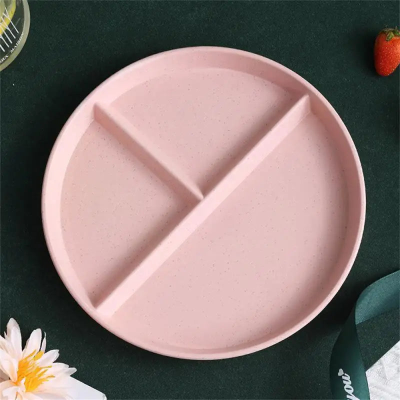 Divided Dinner Plate - 3 Compartment Microwave Safe Dish - ZOOMNSTORE