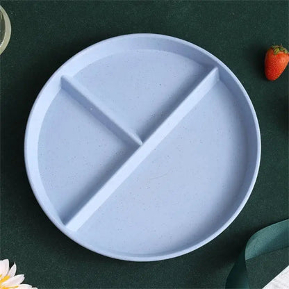 Divided Dinner Plate - 3 Compartment Microwave Safe Dish - ZOOMNSTORE