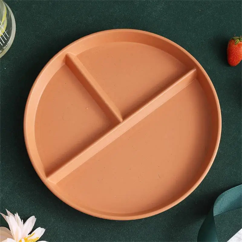 Divided Dinner Plate - 3 Compartment Microwave Safe Dish - ZOOMNSTORE