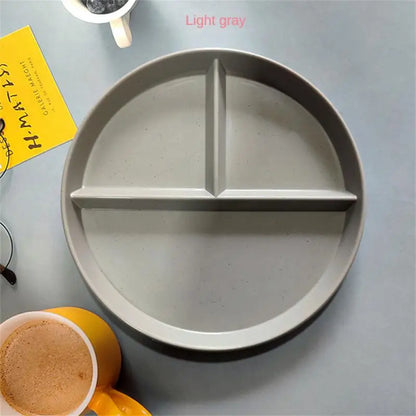 Divided Dinner Plate - Reusable 3-Compartment Dish for Diet Microwave Safe - ZOOMNSTORE