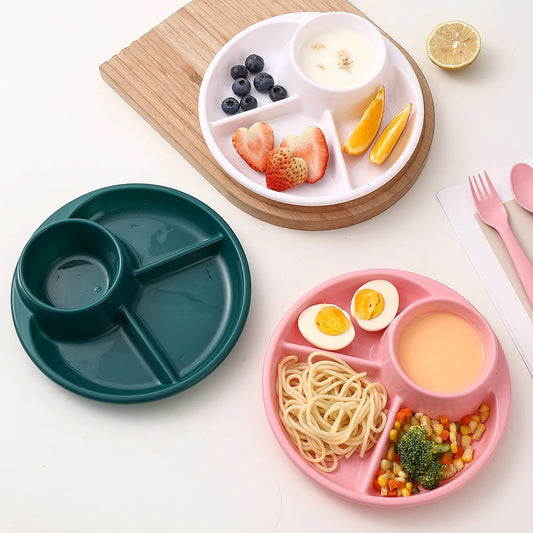 Divided Dinner Plates - Microwave Safe Reusable Serving Tray - ZOOMNSTORE