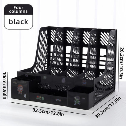 Multi-Layer File Rack - Thickened Document Storage Organizer for Office - ZOOMNSTORE
