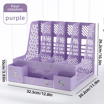 Multi-Layer File Rack - Thickened Document Storage Organizer for Office - ZOOMNSTORE