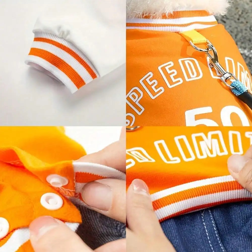 Dog Baseball Jumpsuit - Soft Pet Jacket For Small & Medium Dogs | Comfortable Hoodie - ZOOMNSTORE