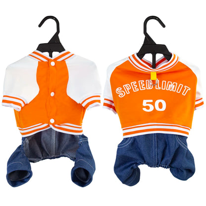 Dog Baseball Jumpsuit - Soft Pet Jacket For Small & Medium Dogs | Comfortable Hoodie - ZOOMNSTORE