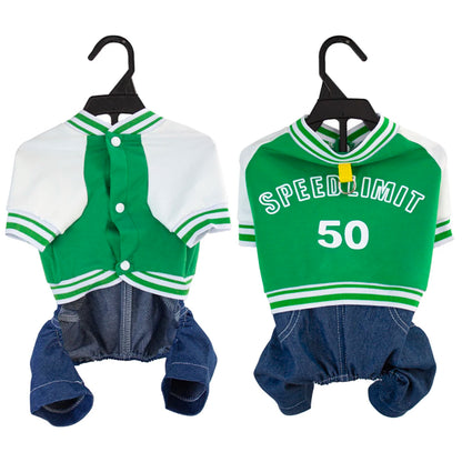 Dog Baseball Jumpsuit - Soft Pet Jacket For Small & Medium Dogs | Comfortable Hoodie - ZOOMNSTORE