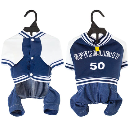 Dog Baseball Jumpsuit - Soft Pet Jacket For Small & Medium Dogs | Comfortable Hoodie - ZOOMNSTORE