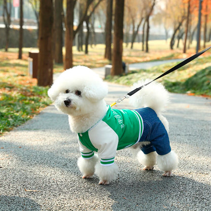 Dog Baseball Jumpsuit - Soft Pet Jacket For Small & Medium Dogs | Comfortable Hoodie - ZOOMNSTORE