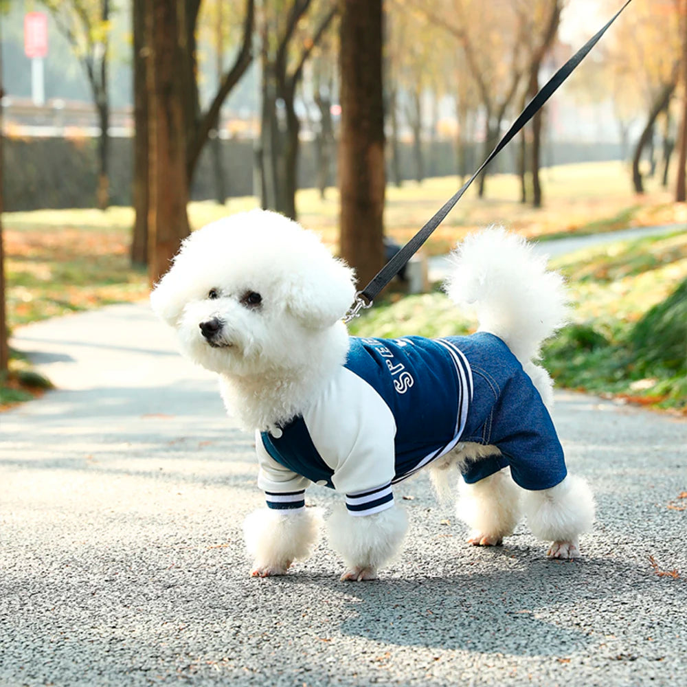 Dog Baseball Jumpsuit - Soft Pet Jacket For Small & Medium Dogs | Comfortable Hoodie - ZOOMNSTORE