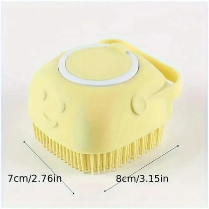 Dog Bath Brush - Soft Massage Grooming Tool with Shampoo Dispenser for Pets - ZOOMNSTORE