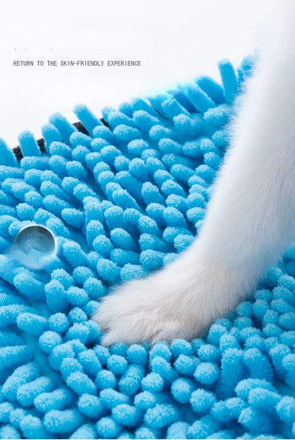 Dog Bath Towel - Quick Dry Absorbent Pet Drying Towel With Double Pocket Design - ZOOMNSTORE