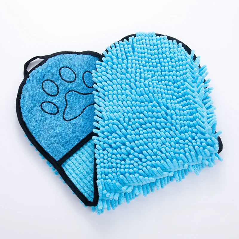 Dog Bath Towel - Quick Dry Absorbent Pet Drying Towel With Double Pocket Design - ZOOMNSTORE
