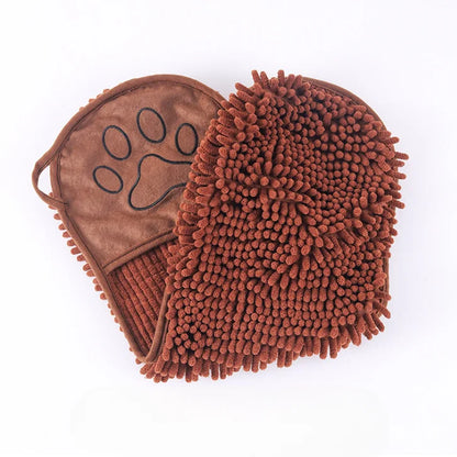 Dog Bath Towel - Quick Dry Absorbent Pet Drying Towel With Double Pocket Design - ZOOMNSTORE