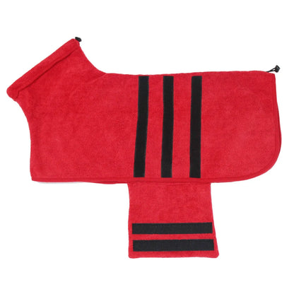 Dog Bathrobe Microfiber - Super Absorbent Pet Drying Coat, Adjustable Warm Jacket - ZOOMNSTORE