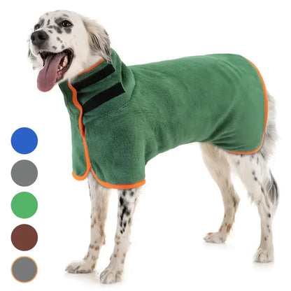 Dog Bathrobe Towel – Super Absorbent Microfibre Pet Drying Robe for Small to Large Dogs - ZOOMNSTORE