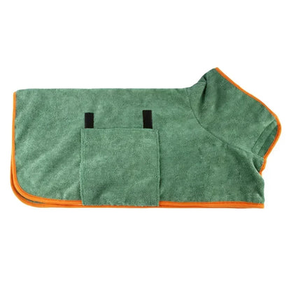 Dog Bathrobe Towel – Super Absorbent Microfibre Pet Drying Robe for Small to Large Dogs - ZOOMNSTORE