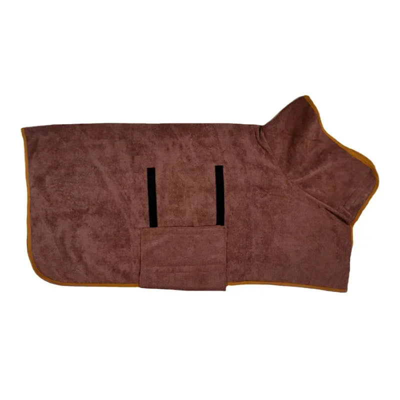 Dog Bathrobe Towel – Super Absorbent Microfibre Pet Drying Robe for Small to Large Dogs - ZOOMNSTORE