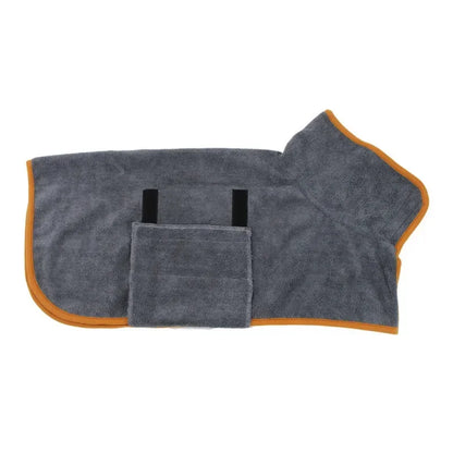 Dog Bathrobe Towel – Super Absorbent Microfibre Pet Drying Robe for Small to Large Dogs - ZOOMNSTORE