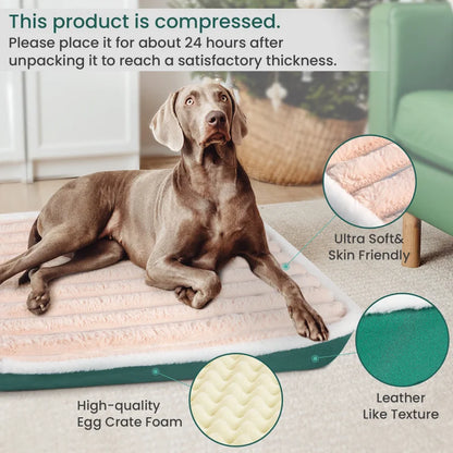 Dog Bed Mat - Washable Zippered Cushion for Small to Medium Dogs and Cats - ZOOMNSTORE