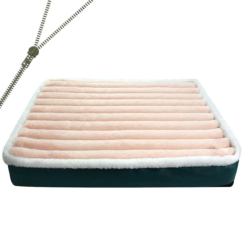 Dog Bed Mat - Washable Zippered Cushion for Small to Medium Dogs and Cats - ZOOMNSTORE