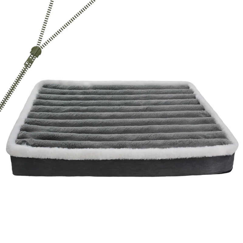 Dog Bed Mat - Washable Zippered Cushion for Small to Medium Dogs and Cats - ZOOMNSTORE