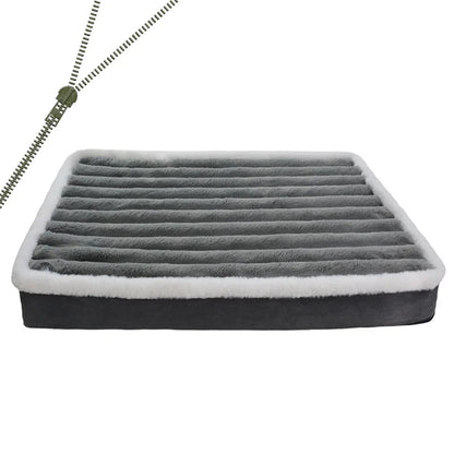 Dog Bed Mat - Washable Zippered Cushion for Small to Medium Dogs and Cats - ZOOMNSTORE