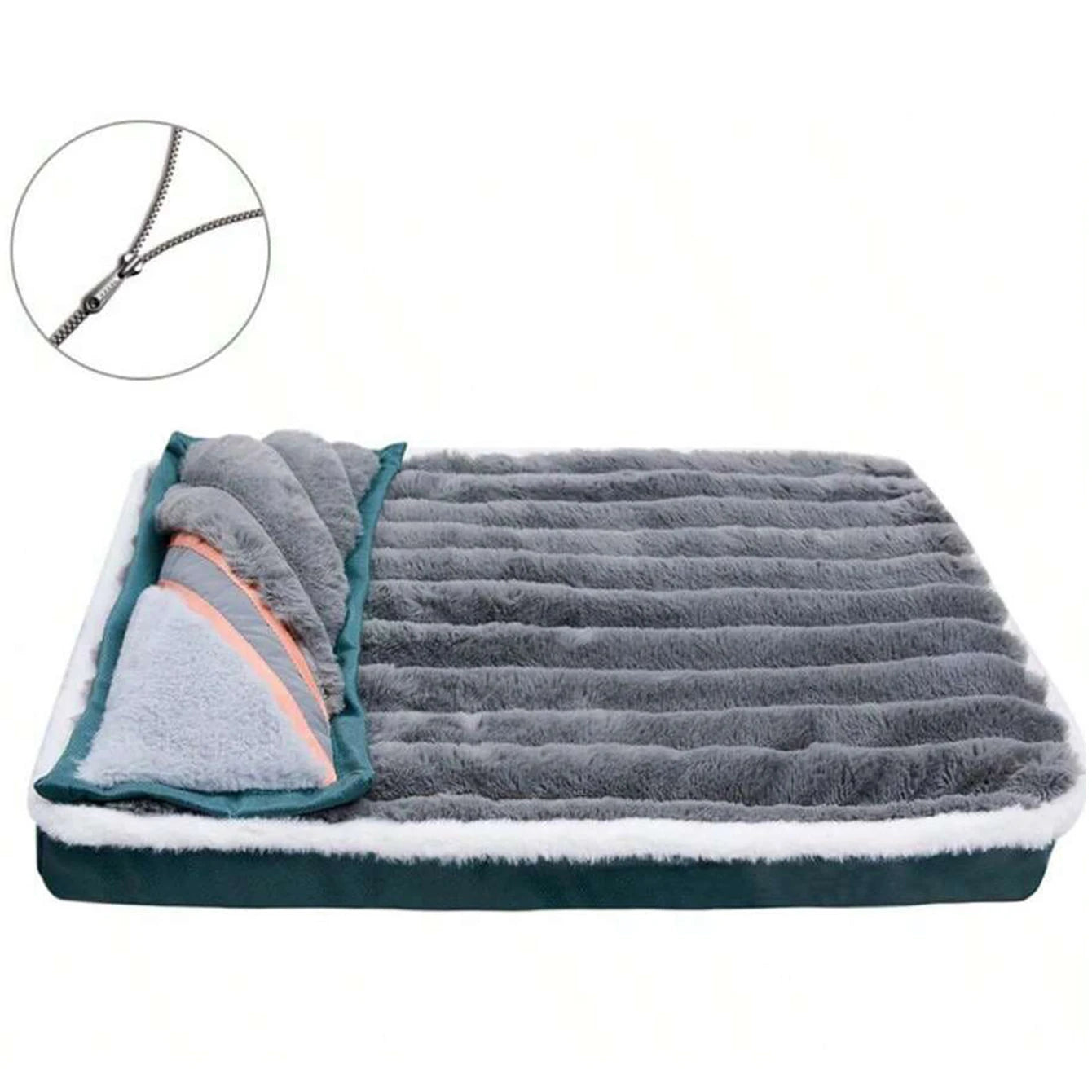 Dog Bed Mat - Washable Zippered Cushion for Small to Medium Dogs and Cats - ZOOMNSTORE