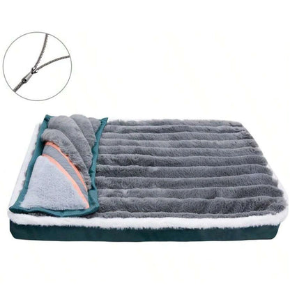 Dog Bed Mat - Washable Zippered Cushion for Small to Medium Dogs and Cats - ZOOMNSTORE