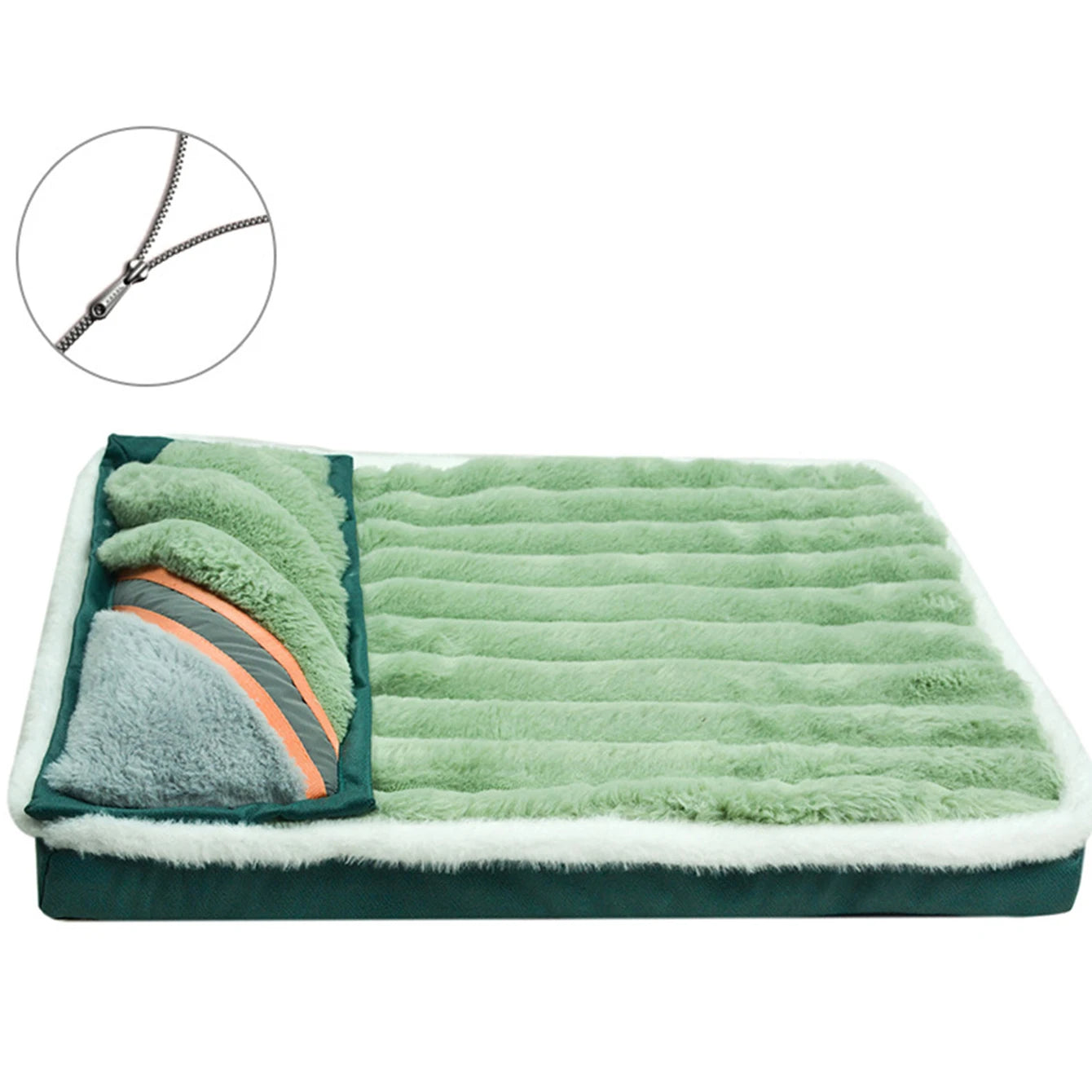 Dog Bed Mat - Washable Zippered Cushion for Small to Medium Dogs and Cats - ZOOMNSTORE