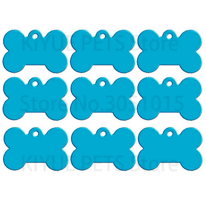 Wholesale 100Pcs Customized Bone Dog ID Tags - Engraved Aluminum Puppy Name Tags - ZOOMNSTORE