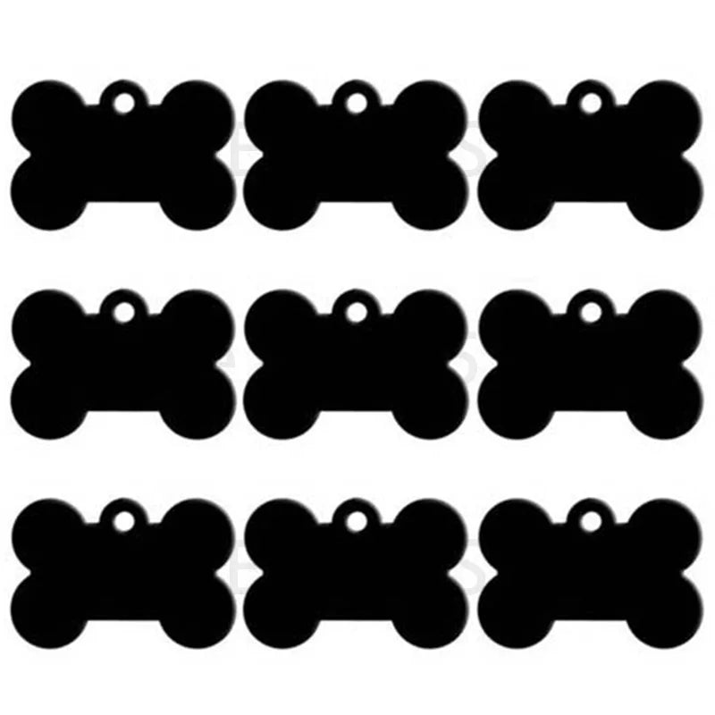 Wholesale 100Pcs Customized Bone Dog ID Tags - Engraved Aluminum Puppy Name Tags - ZOOMNSTORE