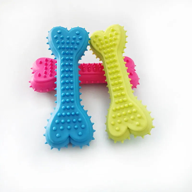 Dog Chew Toy - Durable Rubber Bone for Small Dogs | Teeth Grinding & Training - ZOOMNSTORE