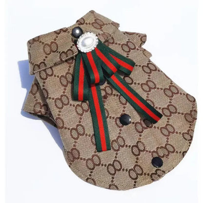 Dog Dress Plaid - Cotton Small & Medium Dog Clothes Spring Autumn Pet Fashion - ZOOMNSTORE