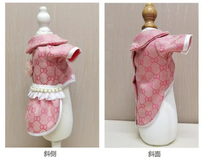 Dog Dress Plaid - Cotton Small & Medium Dog Clothes Spring Autumn Pet Fashion - ZOOMNSTORE