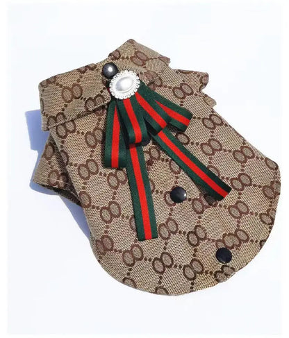 Dog Dress Plaid - Cotton Small & Medium Dog Clothes Spring Autumn Pet Fashion - ZOOMNSTORE