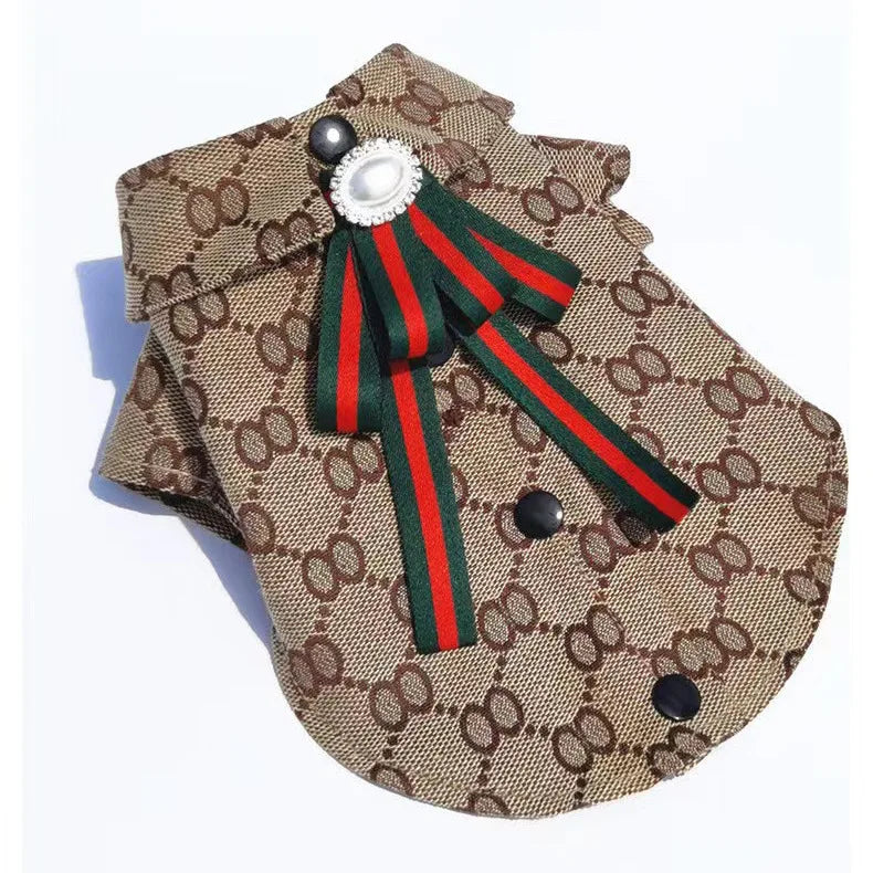 Dog Dress Plaid - Cotton Small & Medium Dog Clothes Spring Autumn Pet Fashion - ZOOMNSTORE