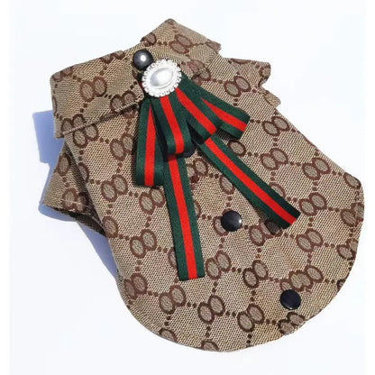 Dog Dress Plaid - Cotton Small & Medium Dog Clothes Spring Autumn Pet Fashion - ZOOMNSTORE