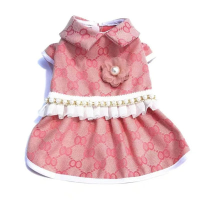 Dog Dress Plaid - Cotton Small & Medium Dog Clothes Spring Autumn Pet Fashion - ZOOMNSTORE