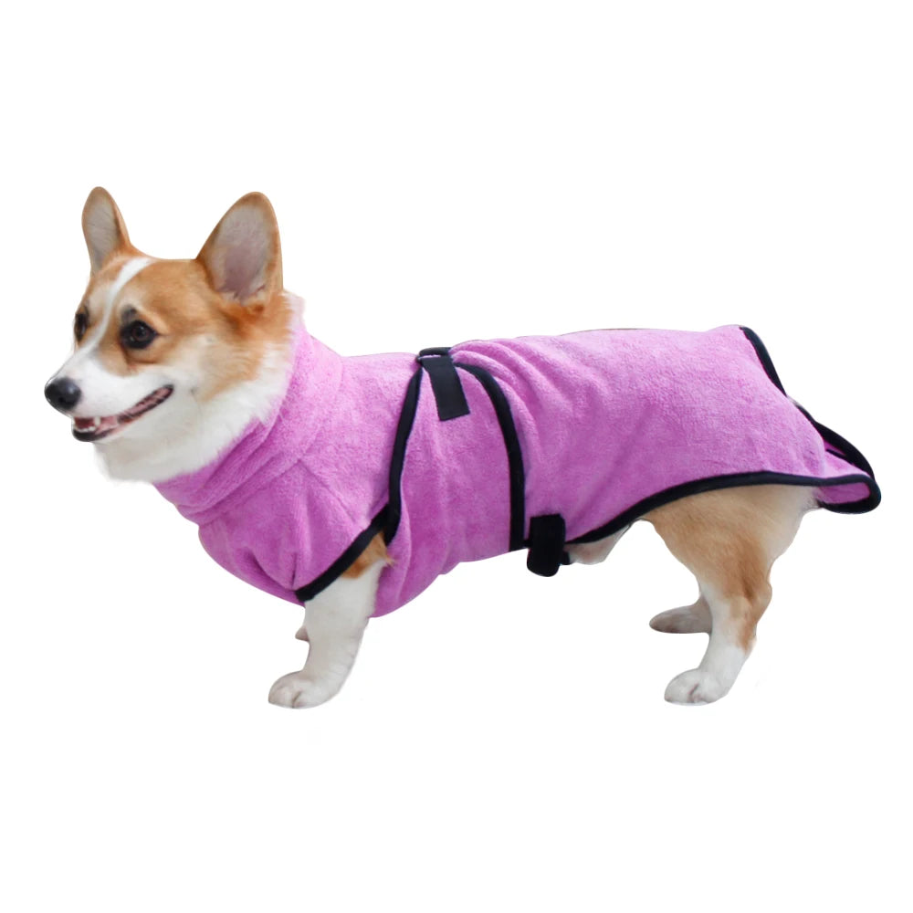 Dog Drying Towel – Microfiber Pet Bathrobe With Cat Hood | Fast Absorb Water - ZOOMNSTORE