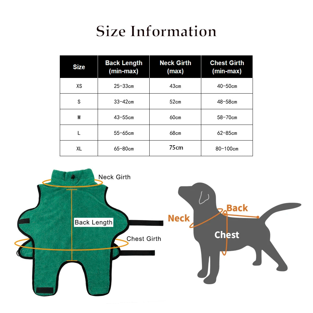 Dog Drying Towel – Microfiber Pet Bathrobe With Cat Hood | Fast Absorb Water - ZOOMNSTORE