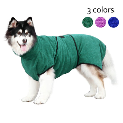 Dog Drying Towel – Microfiber Pet Bathrobe With Cat Hood | Fast Absorb Water - ZOOMNSTORE