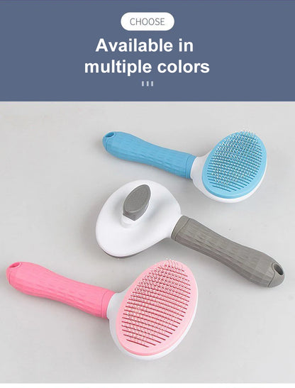 Dog Hair Remover Brush - Pet Hair Remover With Anti Slip Handle, Stainless Steel Comb - ZOOMNSTORE