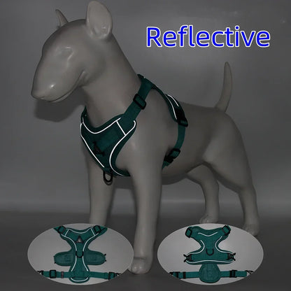 Adjustable No-Pull Dog Harness with 15m Leash - Reflective Breathable Vest for Dogs and Cats - ZOOMNSTORE