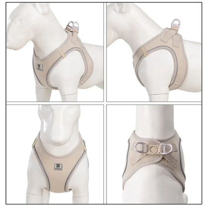 Adjustable Dog Harness and Leash Set - Reflective Vest for Small Medium Dogs and Cats - ZOOMNSTORE