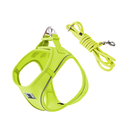 Adjustable Dog Harness and Leash Set - Reflective Vest for Small Medium Dogs and Cats - ZOOMNSTORE
