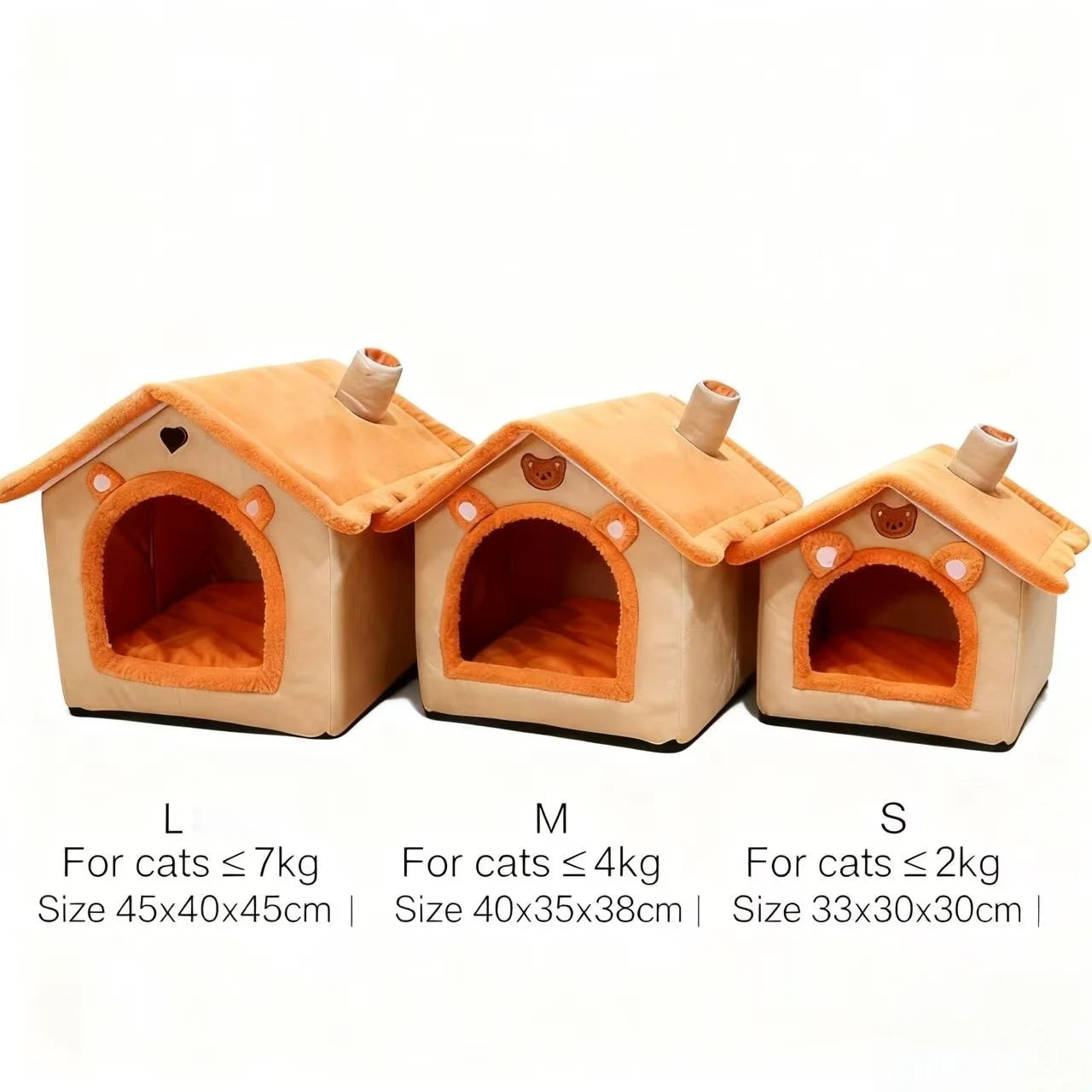 All Season Dog House Style Bed - Removable Washable Pet Bed for Small Dogs Teddy Winter Warm Cat Dog House - ZOOMNSTORE