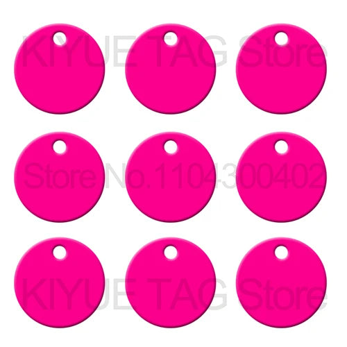 Aluminum Dog ID Tags - 100Pcs Personalized Name Plates - ZOOMNSTORE