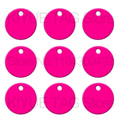 Aluminum Dog ID Tags - 100Pcs Personalized Name Plates - ZOOMNSTORE