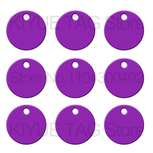 Aluminum Dog ID Tags - 100Pcs Personalized Name Plates - ZOOMNSTORE