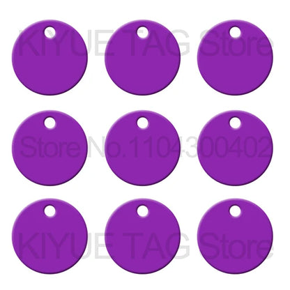 Aluminum Dog ID Tags - 100Pcs Personalized Name Plates - ZOOMNSTORE